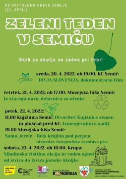 Zeleni teden v Semiču program